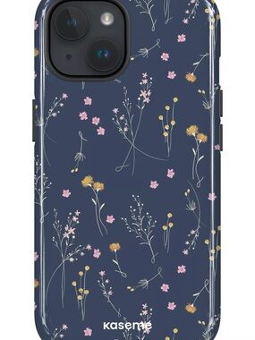 Navy Floral Phone Case with Pastel Wildflower Print - Pixel 7